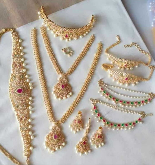 Super Gold and Shine Combo Necklace Set